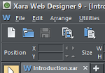 Screenshot of Xara Web Designer v9