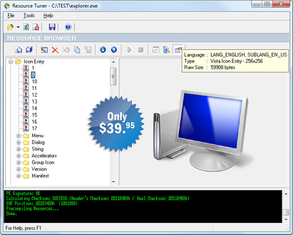 Resource Tuner 1.99 R6 (2009)