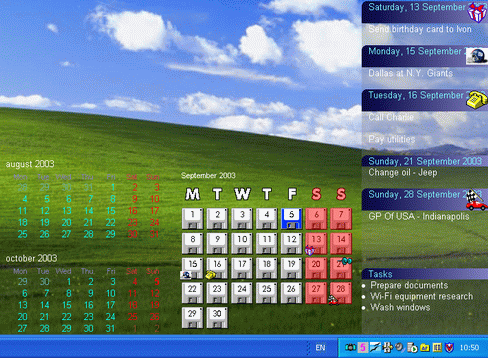 desktop calendar xp