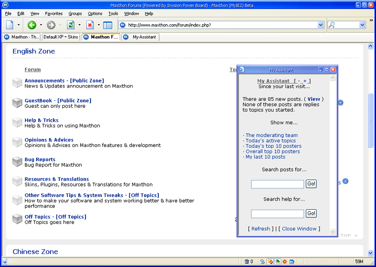 does opera web browser support xp