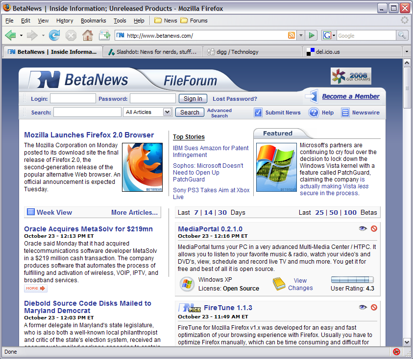 Mozilla Firefox (v2) for Mac Mozilla Firefox (v2) for Mac