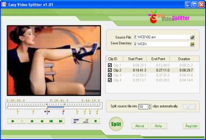 Программа для создания AVI, DivX или MPEG видео роликов из фрагментов
