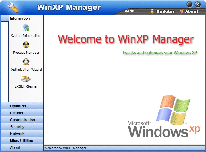 Yamicsoft WinXP Manager 5.2.7