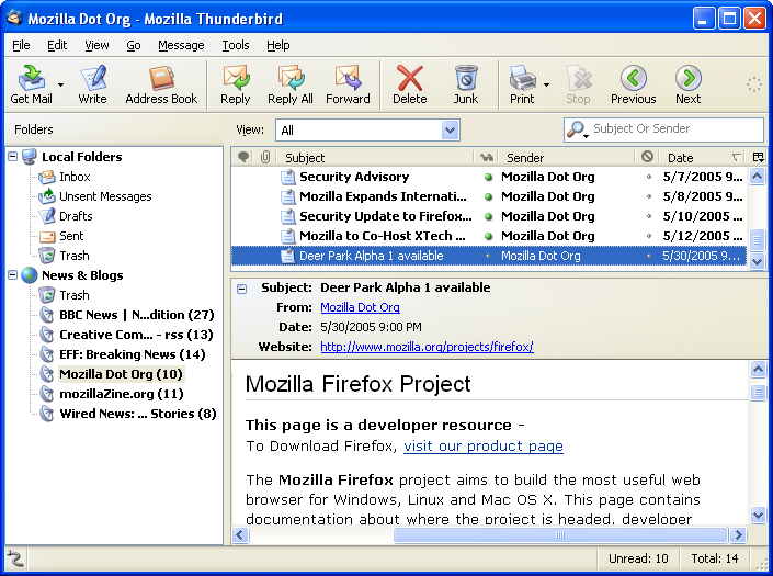 download thunderbird for windows