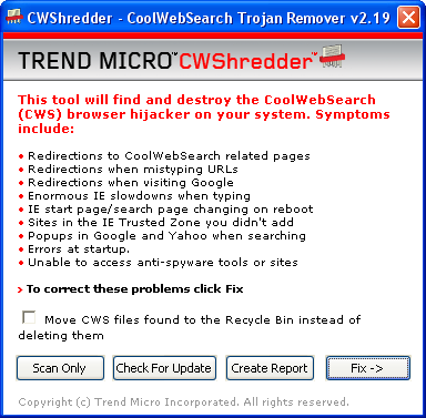 Trend Micro CWShredder Free Download and Reviews - Fileforum