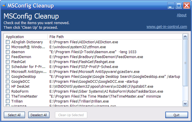 msconfig for windows2000