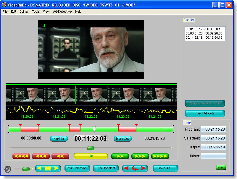 VideoReDo Plus - Программа для нелинейного монтажа и редактирования