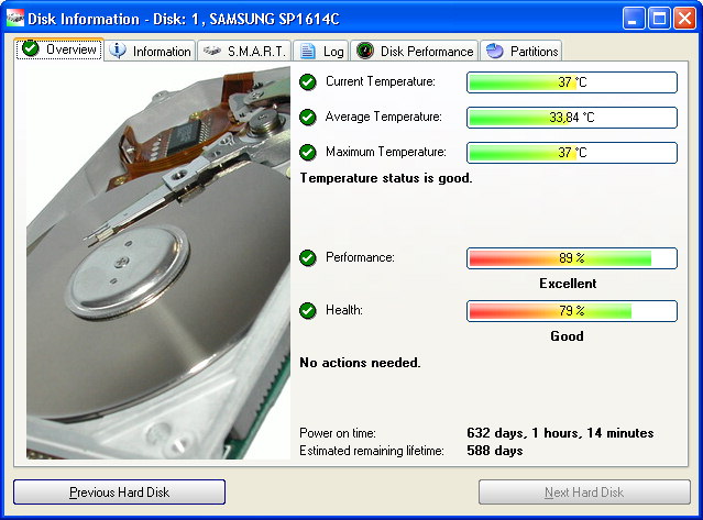 Hard Disk Sentinel Pro 4.40 контроль стану жорстких дисків
