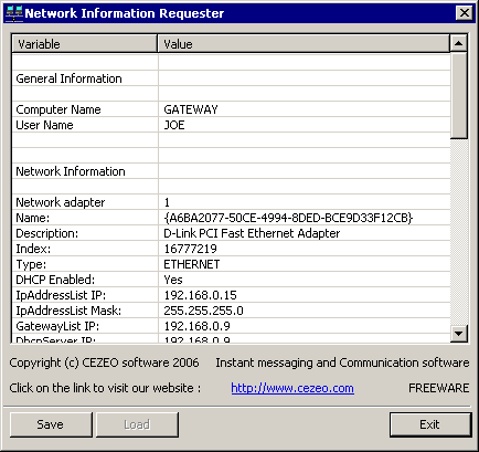 Network Info