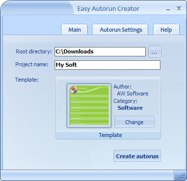 Easy Autorun Creator - Инструмент для создания меню автозапуска для