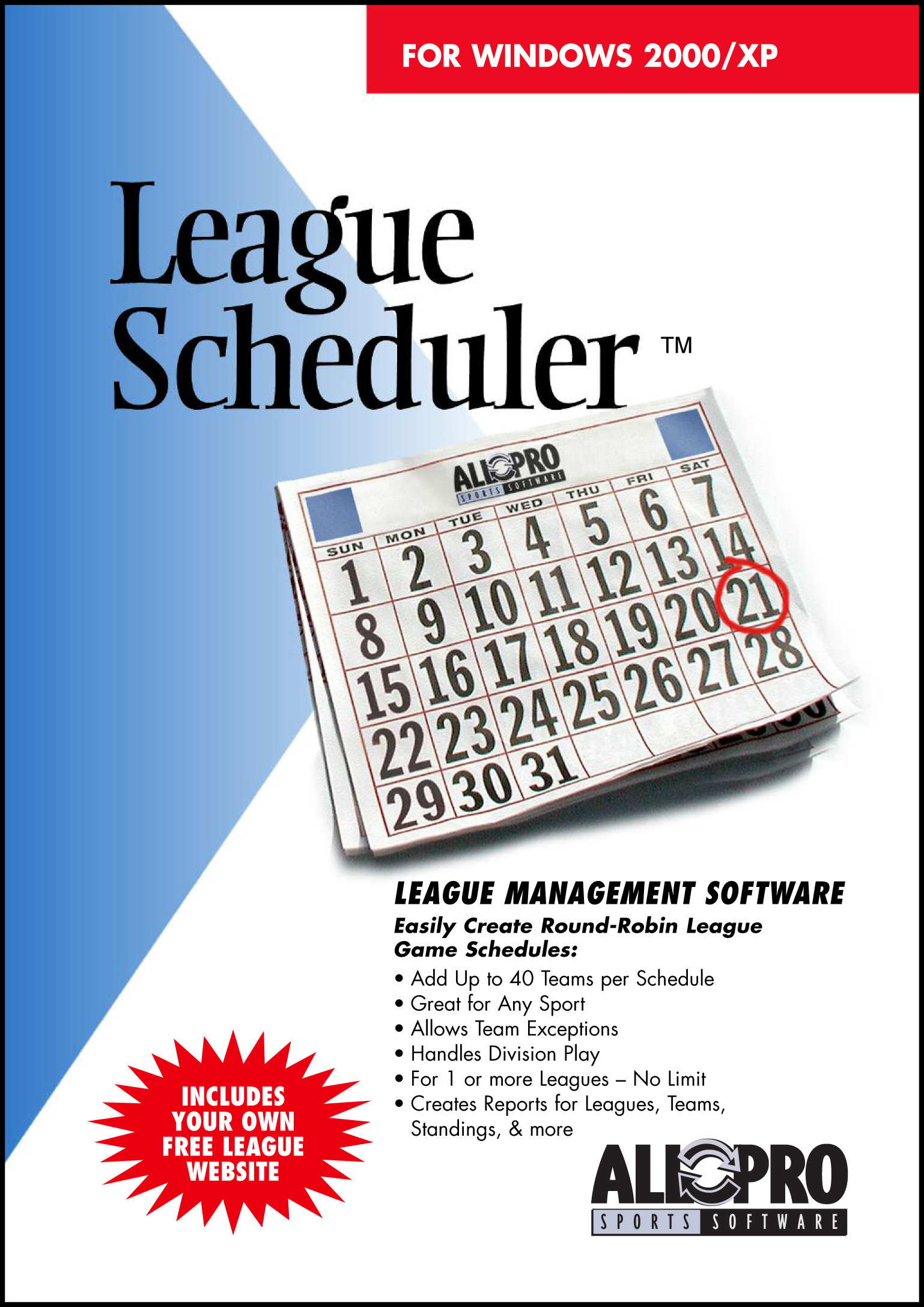 Golf League Manager Software - Free.