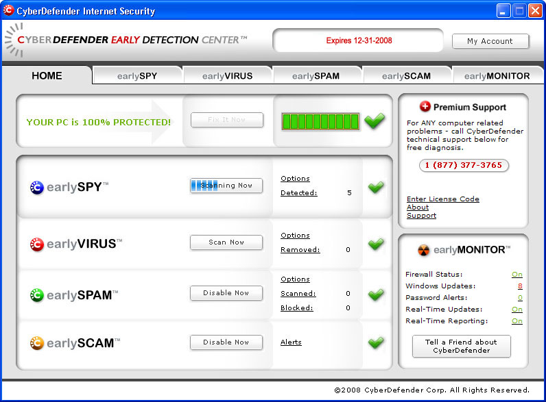 CyberDefender Support Home Page