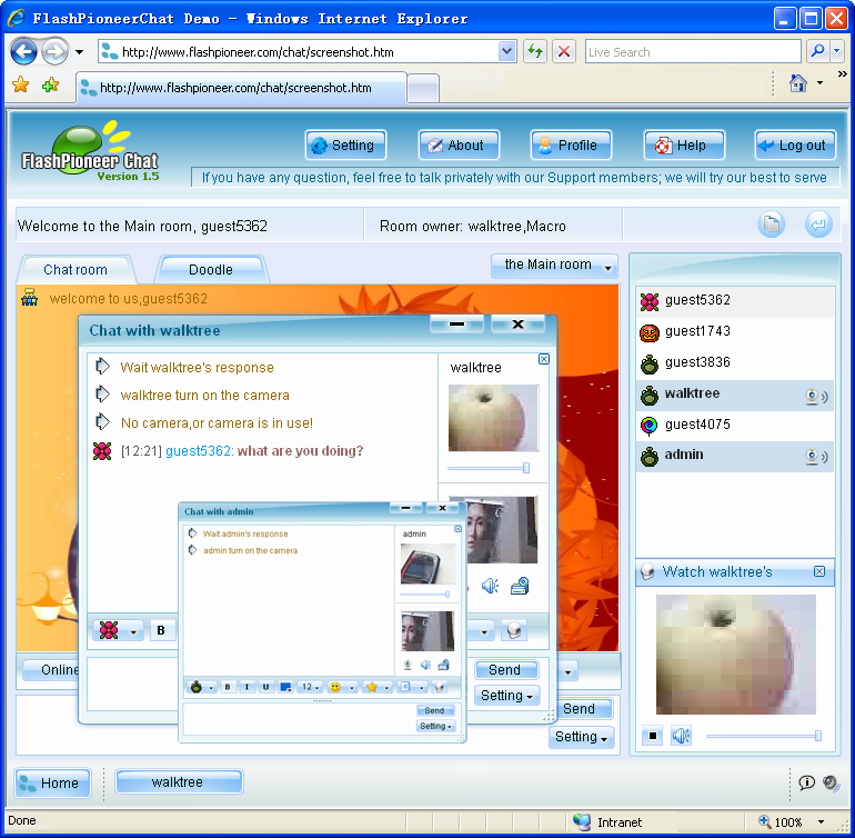 FlashPioneer Video Chat Free Download and Reviews - Fileforum