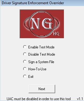 Driver Signature Enforcement Overrider 1.3b