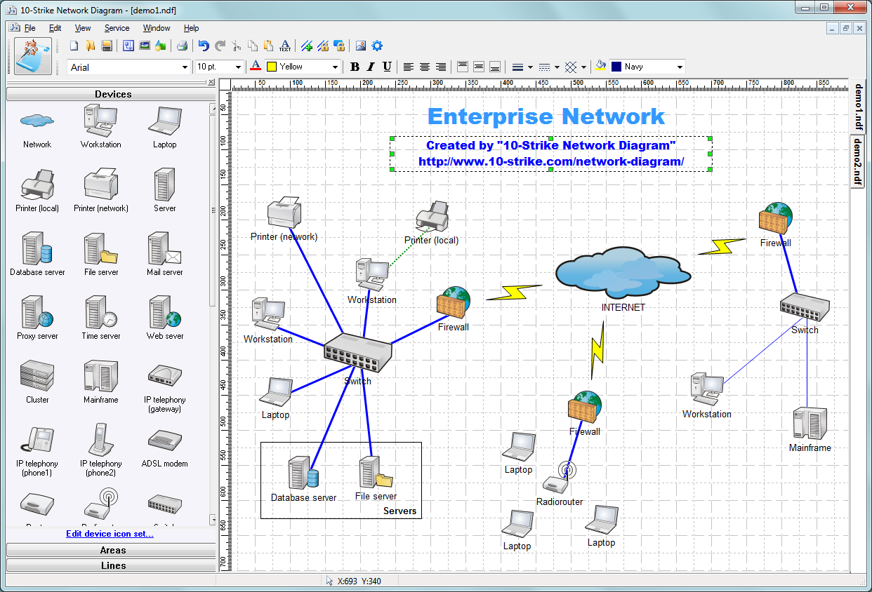 Программы для рисования схем Diagram Designer.