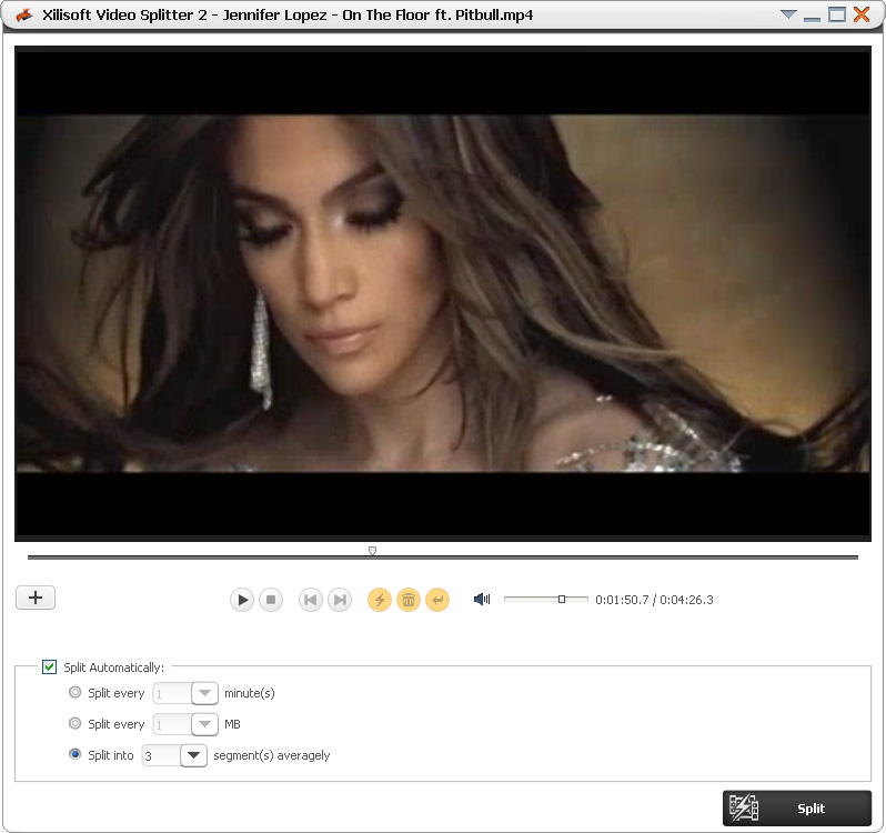 Скриншоты к программе Xilisoft Video Splitter 2.0. Скриншот 1.