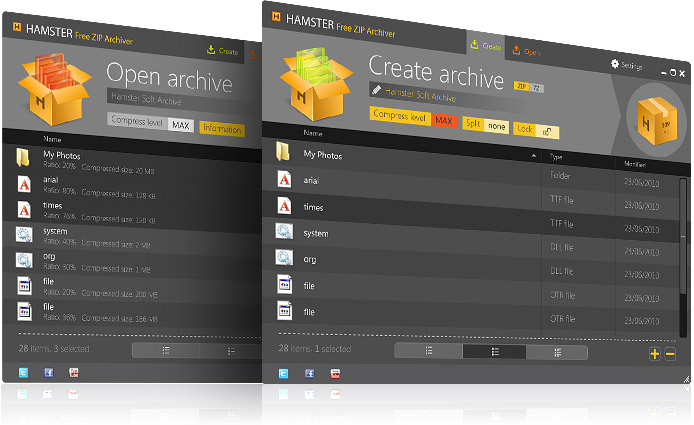 Download Hamster Free ZIP Archiver